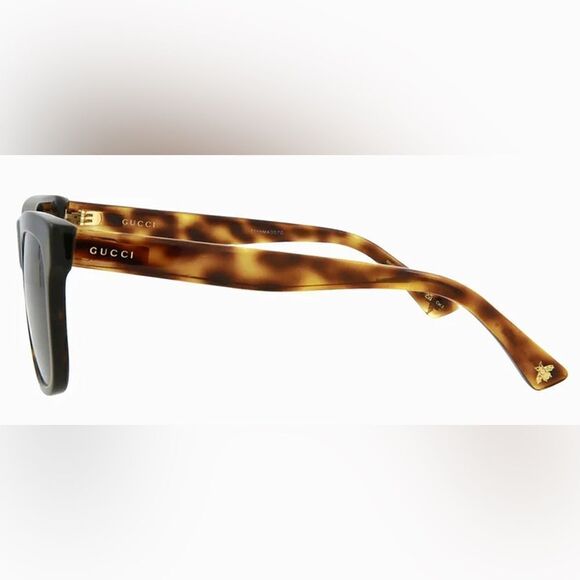 Gucci GG0158SN M 002 Square Unisex Sunglasses Tortoiseshell - Picture 4 of 9